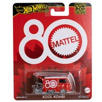 Hot Wheels Premium Popkultura Mattel 80-lecie Volkswagen Kool Kombi, Samochód w skali 1:64, dla fanów i kolekcjonerów JBL68 Hot Wheels