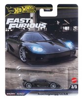 Hot Wheels Premium Szybcy i wściekli 2010 Koenigsegg CCXR, Samochód w skali 1:64, dla fanów i kolekcjonerów JBL88