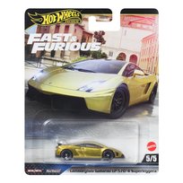 Hot Wheels Premium Szybcy i wściekli Lamborghini Gallardo, Samochód w skali 1:64 Zabawka auto 3+, dla fanów i kolekcjonerów JBM01