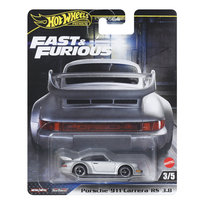 Hot Wheels, Premium Szybcy i wściekli Porsche 911 Carrera RS Auto 1:64, Samochód 3+ JBM03