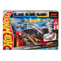 Hot Wheels, Racing Formuła 1 Sprint F1 Tor wyścigowy + 3 samochody bolidy w skali 1:64, Zabawka dla dzieci 4+ JDY15
