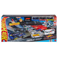 Hot Wheels, Racing Grand Prix F1 Tor wyścigowy + 3 auta 1:64, Zestaw 5+ JDY16