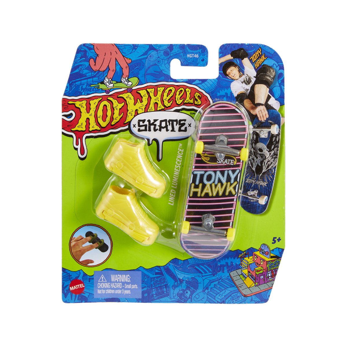 Hot Wheels Skate Deskorolka + buty na palce Lined Luminesence™, dla dzieci 5+ HNG33