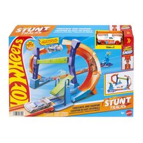 Hot Wheels Stunt Tracks Mistrzowski skok na pętli, Tor wyścigowy + 1 samochód w skali 1:64, dla dzieci 4+ JFH36 Hot Wheels