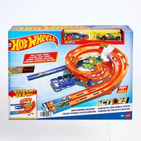 Hot Wheels, Zakręcona pętla Tor wyścigowy, Zestaw + 2 auta 4+ HTK17