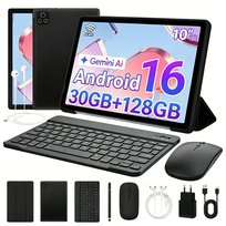 HotLight Zestaw Tablet Android 16 10,1” 30/128GB Duża bateria 5000mAh do biura i rozrywki Czarny