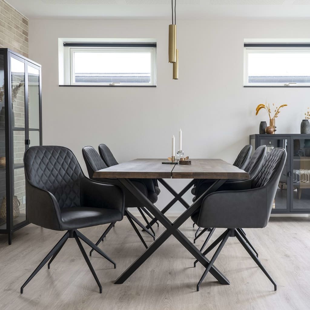 Zdjęcia - Krzesło Nordic House   stołowe Ava, obrotowe, ciemnoszare 