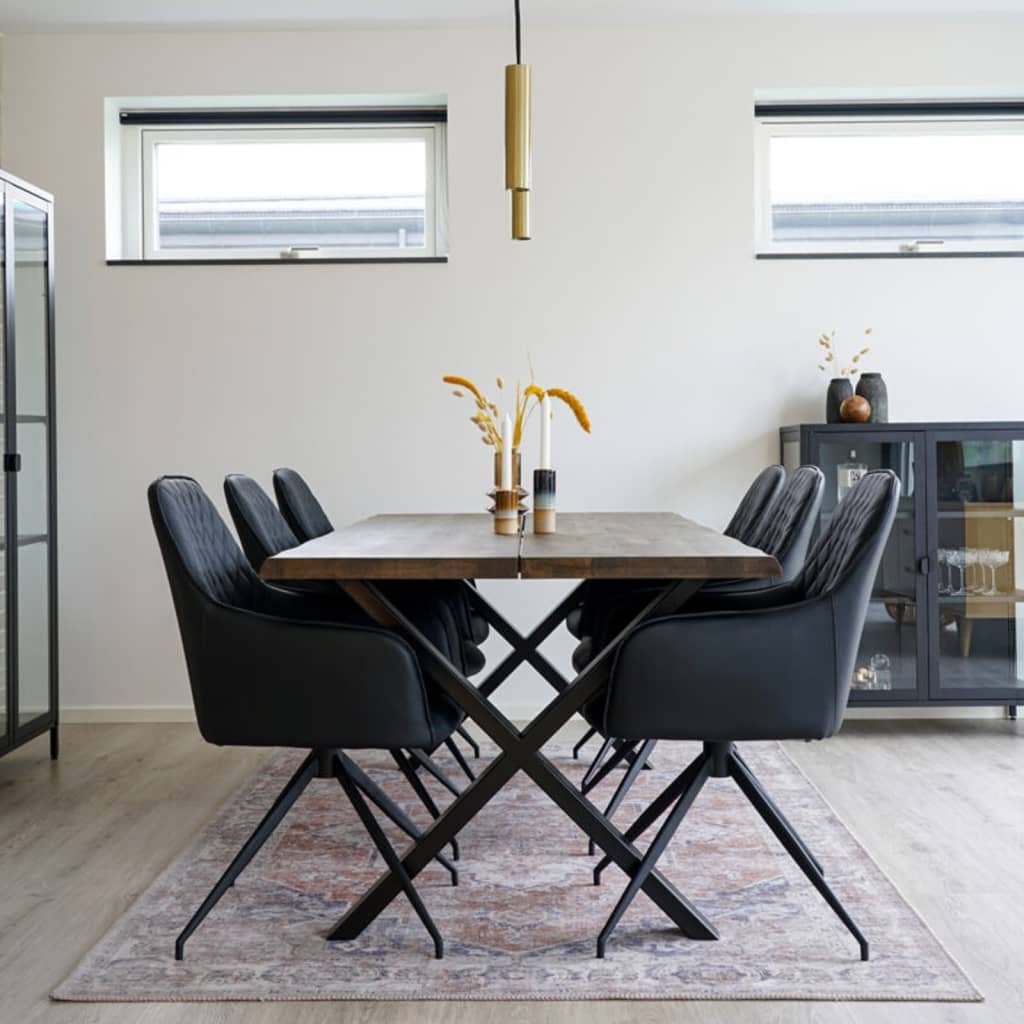 Zdjęcia - Krzesło Nordic House  Obrotowe  stołowe Ava, czarne 