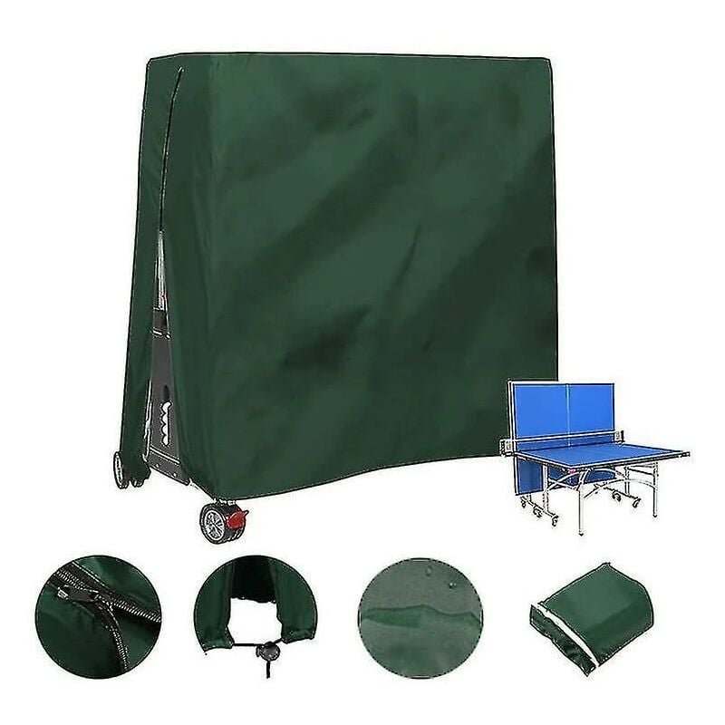 Housse De Table De Ping-Pong 280 X 150 X 5 Cm - Protection Imperméable Intérieur Extérieur Noir