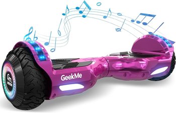 Hoverboardy GeekMe 6,5 cala z dwoma motocyklami, z oświetleniem LED, inteligentnym Bluetooth, systemem samobalansującym, prezenty dla dzieci - GeekMe