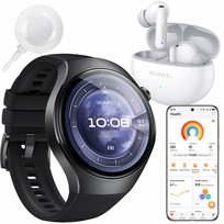 HUAWEI WATCH 5 ACTIVE 46MM eSIM NFC EKG+ SŁUCHAWKI BT FREEBUDS 6I ANC BIAŁE