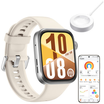 HUAWEI WATCH Fit 4 BIAŁY DUAL GPS 5 ATM SPo2 ANALIZA SNU NFC ROZMOWY BT - Huawei