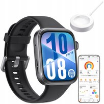 HUAWEI WATCH FIT 4 CZARNY DUAL GPS 5 ATM SPo2 ANALIZA SNU NFC ROZMOWY BT