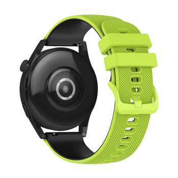 Huawei Watch GT 3 Pasek Silikon Dwukolorowy Teksturowany Czarny / Limonkowy - Avizar