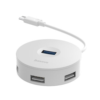 Hub 4w1 USB-C do USB 3.0 + 3x USB 2.0 Baseus 15cm (biały) - Baseus