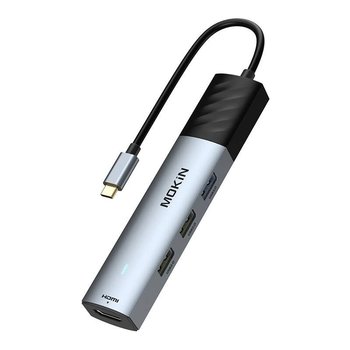 HUB 5 w 1 MOKiN USB-C PD 3.0 100W (srebrny) - Mokin