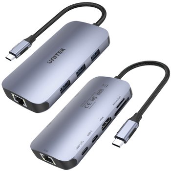 Hub 9W1 Usb-C Hdmi Pd 100W Czytnik Kart Rj-45 - Unitek