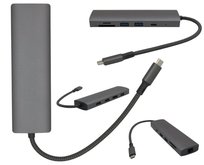 HUB Czytnik SD MicroSD do Laptopów Toshiba Multiport USB-C z Ładowaniem PD