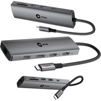 HUB do Laptopa Apple USB-C 2xHDMI 4K DisplayPort LAN Ethernet Dual Monitor