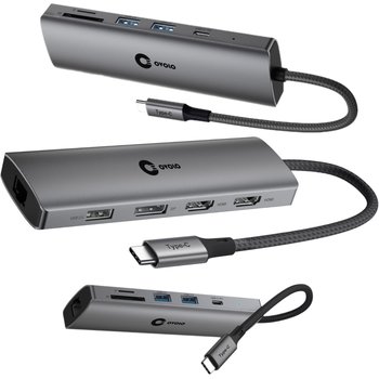 HUB do Laptopa Apple USB-C 2xHDMI 4K DisplayPort LAN Ethernet Dual Monitor - Inny producent