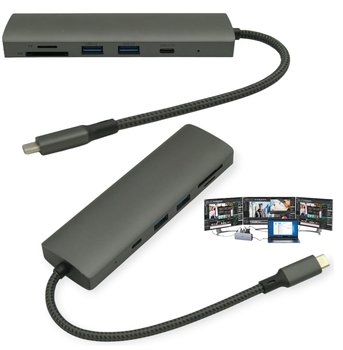 HUB do Laptopów Fujitsu Multiport USB-C z Ładowaniem PD Czytnik SD MicroSD - Inny producent