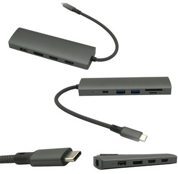 HUB do notebooka ultrabooka Toshiba Stacja Dokująca USB-C na 2 Monitory - Inny producent