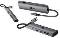 HUB Dual Monitor USB-C do Laptopa Fujitsu 2xHDMI 4K DisplayPort LAN