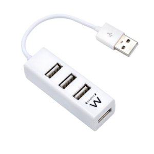 Hub Ewent EW1122 USB 2.0, 4 porty USB 2 480 MB/s, kabel 12 cm, biały - Ewent
