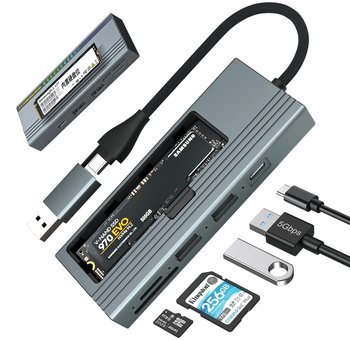 Hub Obudowa Na Dysk Ssd Nvme Sata M.2 Usb-C 3.2 M2 Adapter Kieszeń - Reagle