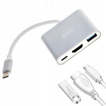 Hub Przejściówka Adapter 3W1 Usb-C Hdmi 4K 60Hz - APPIO