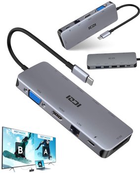 HUB Stacja dokująca USB-C do laptopa HP do 2 monitorów rozszerzenie obrazu - Inny producent