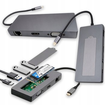 Hub stacja dokujaca USB Hub 8w1 GS-DC48B - ELECTRONICA 4U