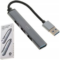 Hub Usb 3.0 Rozgałęźnik Rozdzielacz Portów Slim 4X