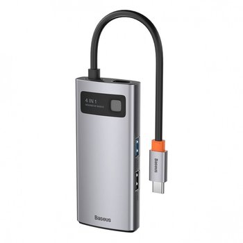 Hub USB 4w1 Baseus Metal Gleam Series, USB TYP-C do USB 3.0 + USB 2.0 + HDMI + USB-C PD (CAHUB-CY0G) - Baseus