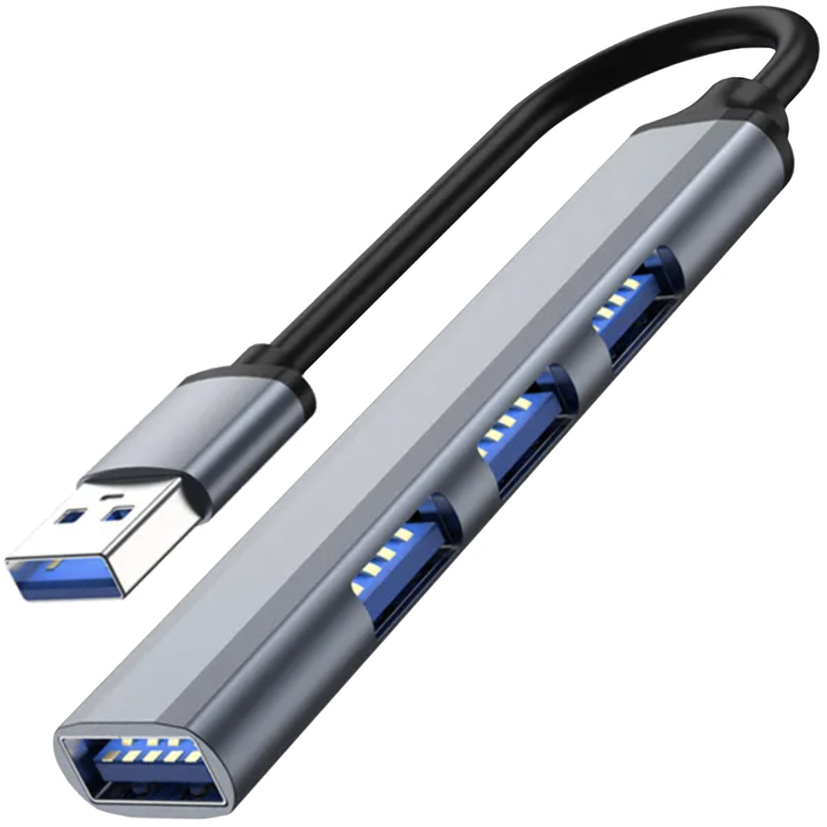 Фото - Кардридер / USB-хаб Hub USB Adapter Rozdzielacz Stacja Portów USB Rozgałęźnik x 4 Slim IZOXIS