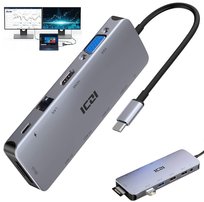 HUB USB-C 2x HDMI PD PODWÓJNY MONITOR STACJA DOKUJĄCA DO LAPTOPA HP