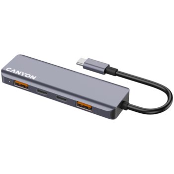 Hub USB-C 5w1 stacja dokująca Canyon DS-18 szary - Canyon