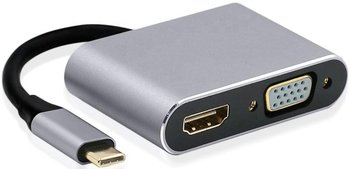 HUB USB-C ADAPTER PRZEJŚCIÓWKA 4k HDMI VGA MacBook - Tradebit