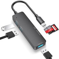 Hub Usb-C Adapter Przejściówka Usb 3.0 Czytnik Kart Micro Sd Tradebit