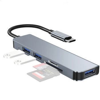 HUB USB-C ADAPTER USB 3.0 SD Micro SD 5w1 - Tradebit