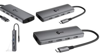 HUB USB-C Dream Machines Więcej Portów i Ładowanie Jednym Kablem 2 monitory - Inny producent