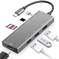 Hub Usb-C Hdmi 4K 3X Usb 3.0 Micro Sd Pd 100W