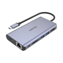 Hub Usb-Unitek C 2X Usb 3.1, Hdmi, Dp, Rj45, Sd