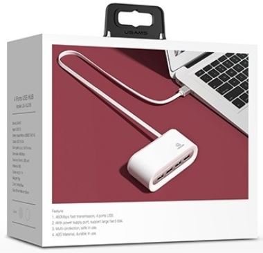 Hub USB USAMS US-SJ238 SJ238FX01, 4 porty