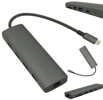 HUB z Ładowaniem PD USB-C Czytnik SD MicroSD do Laptopów HP multiport - Inny producent