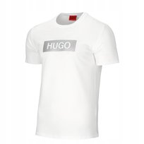 HUGO biały t-shirt koszulka meska logo napis HUGO BOSS HUGO biały t-shirt koszulka meska logo napis HUGO BOSS r.XXL