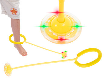 Hula hop na nogę skakanka piłka świecąca LED żółta - ikonka