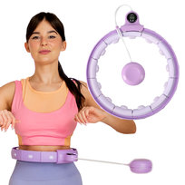 HULA HOP Z OBCIĄŻNIKIEM + LICZNIK FH02 VIOLET  STOCK