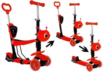 Hulajnoga Balansowa Model 9018 Jeździk Czerwona 5w1 - Lean Toys