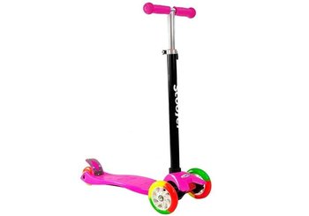 Hulajnoga Dziecięca Trójkołowa Balansowa Różowa LED - Lean Toys